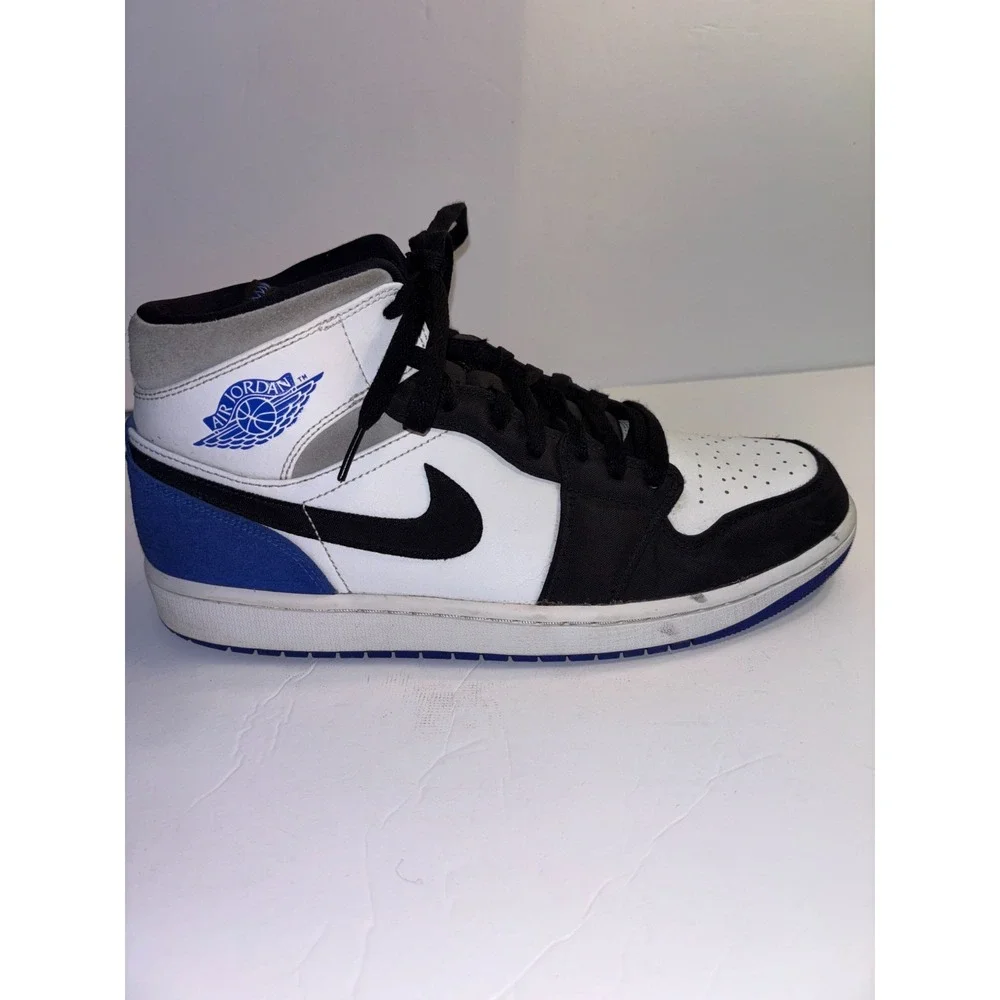 Nike Air Jordan 1 Mid SE Sneakers Mens US 10.5 Black‎ White Lace Up 852542-102